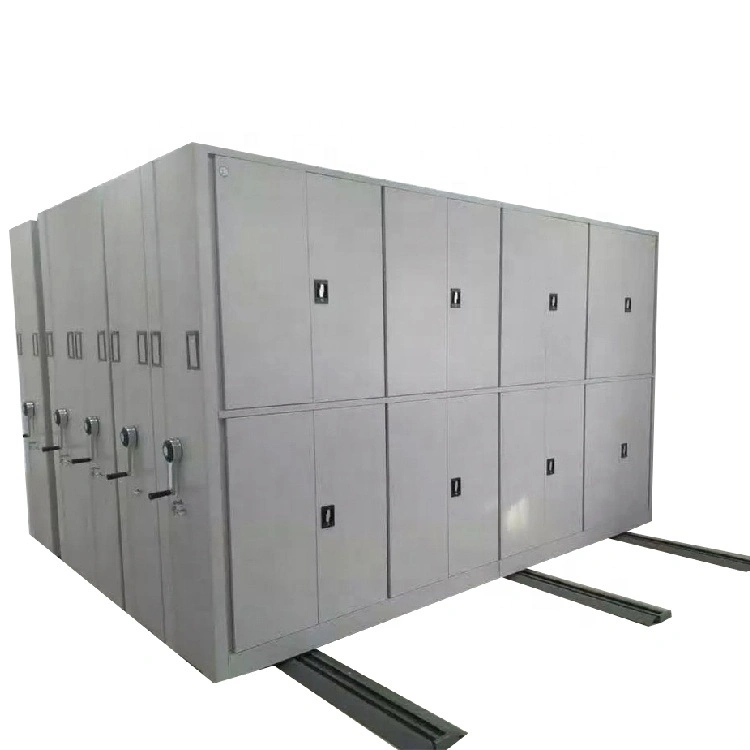 Library Mobile Shelving System Filing Cabinet Mechanical High-Density Shelving