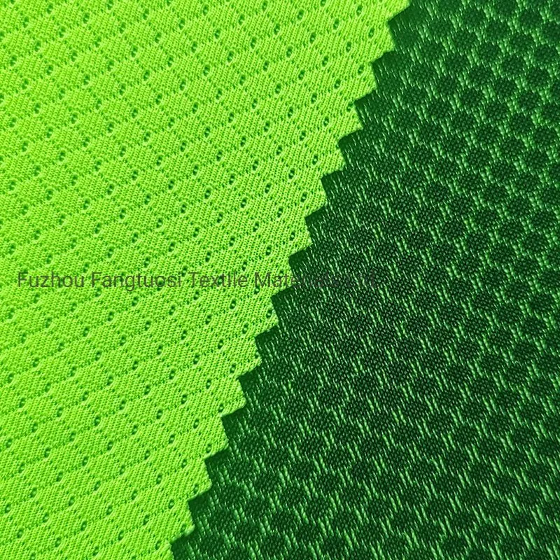 Double Color 100% Polyester Moisture-Absorbent Sport Mesh Fabrics for T-Shirt