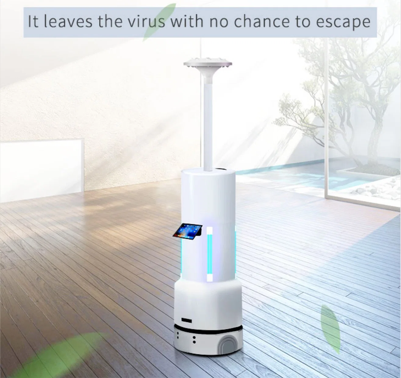 Air Sanitizer Machine UV Smart Sanitizer Robot Autonomous Mobile Smart Robot UV Disinfection Robot