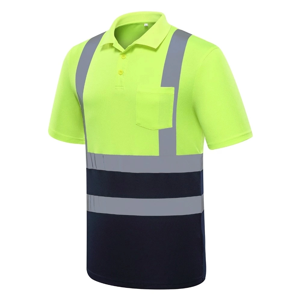 Best Selling Light Weight Breathable Bike Cycle Reflective Safety Polo T-Shirt Workwear