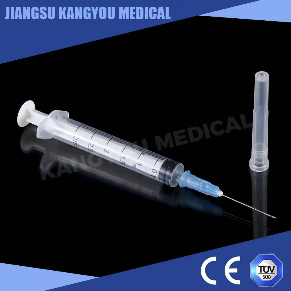 2021 Best Selling Medical Grade PP Three Parts Disposable Syringe with Fixed Needle From China Manufacturers