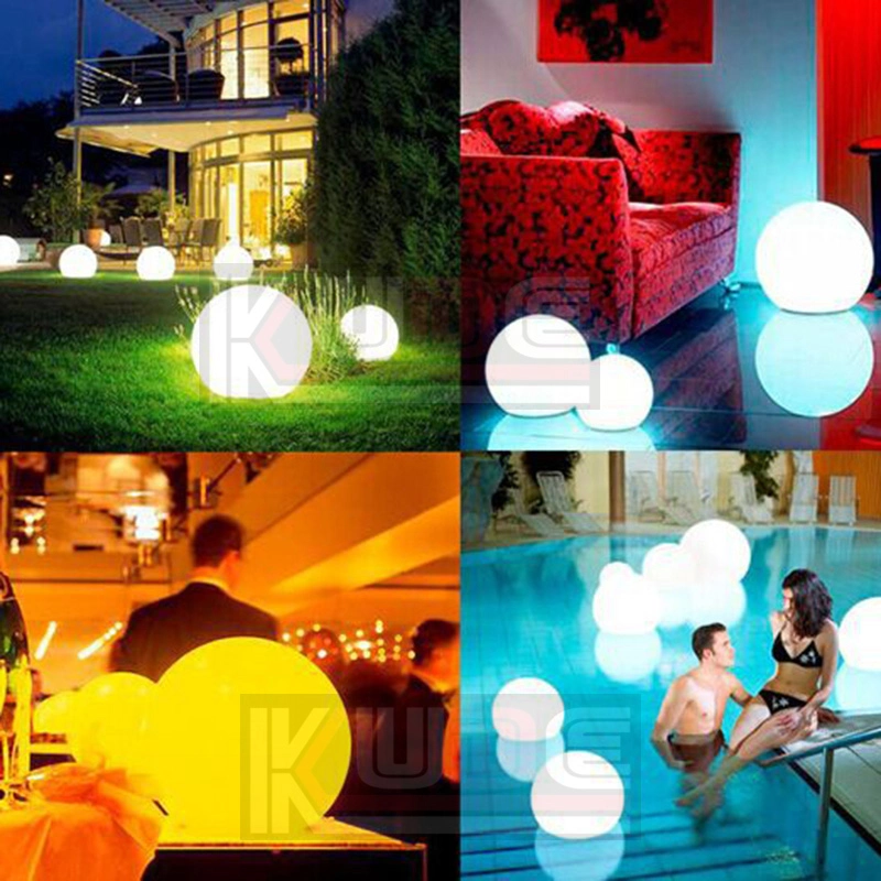 Battery Operated Colorful LED Balls for Garden with Waterproof