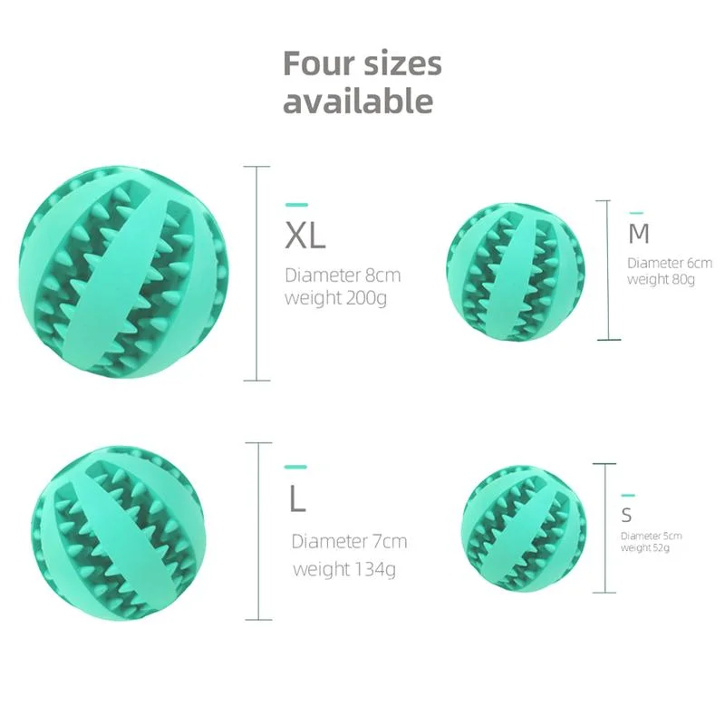 2023 High quality/High cost performance  Squeaky Dog Toy Rubber Ball Pet Accessories Durable Chew Ball Dog Toy