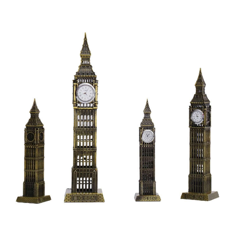 England Big Ben Bronze Model Metal Statues Sculptures Collectible Figurine Vintage Home Decor for Gifts Party Desktop Decoration