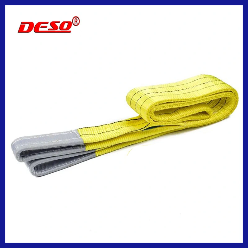 Polyester Cargo Lashing Strap / Lifting Belt Eye Flat Webbing Sling