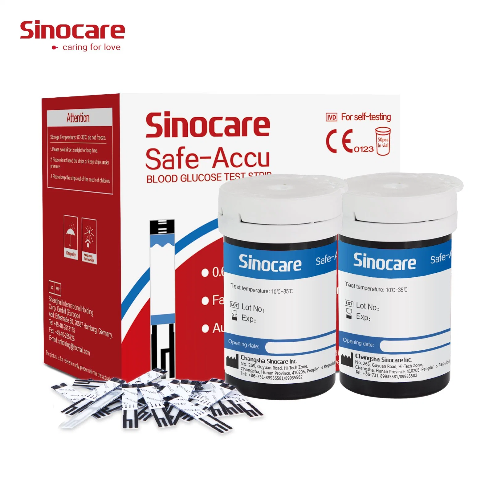 Sinocare Exactive Glucometer Kit Machine Blood Glucose Meter with Test Strips Monitors Device Price