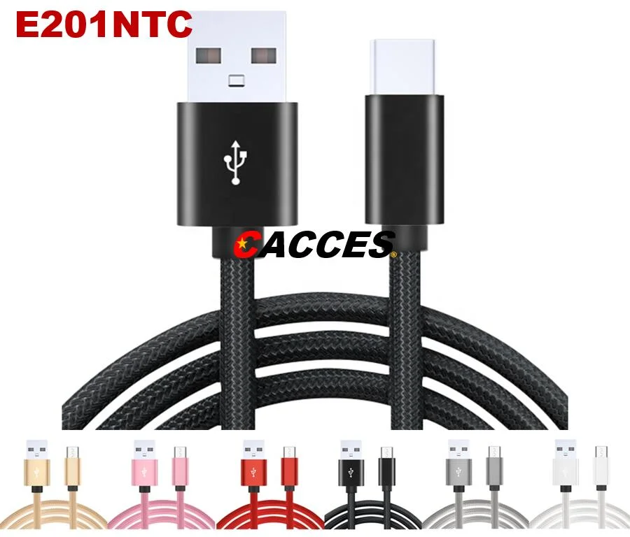 aleación de aluminio trenzado Nylon cable de alimentación Cable USB de carga rápida de teléfono móvil, Cable de Datos USB 2.4A Mafia rápida Cable cargador USB Venta caliente, cable de nylon C