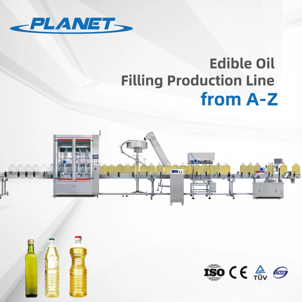 Automatic Glass Jar Oil Filling Packing Machine Equipment Production Line