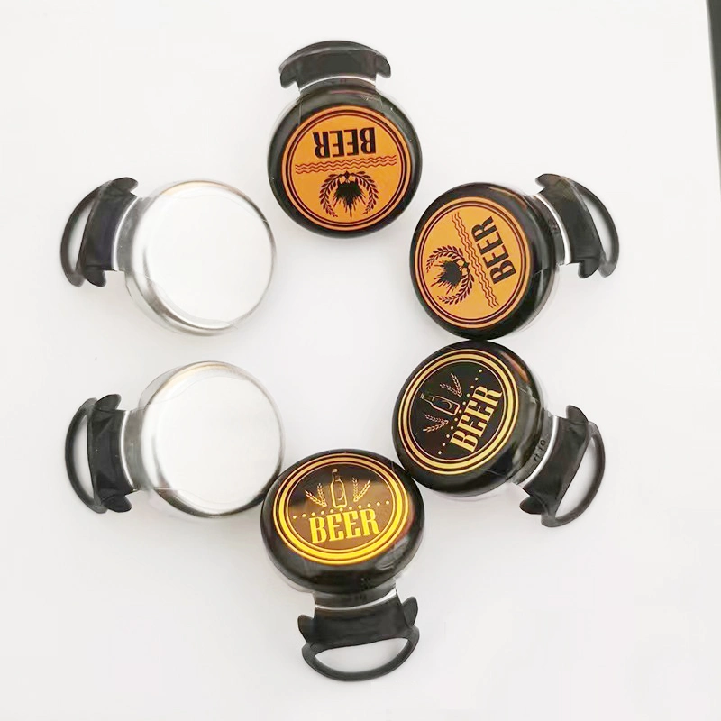 Easy Open Lid 26mm Aluminum Plastic Ring Pull Caps for Beer Bottle