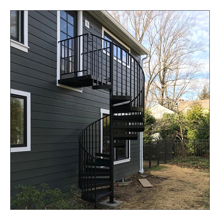 Factory Price Eterior Galvanized/Powder Coated Carbon Steel Spiral Stair