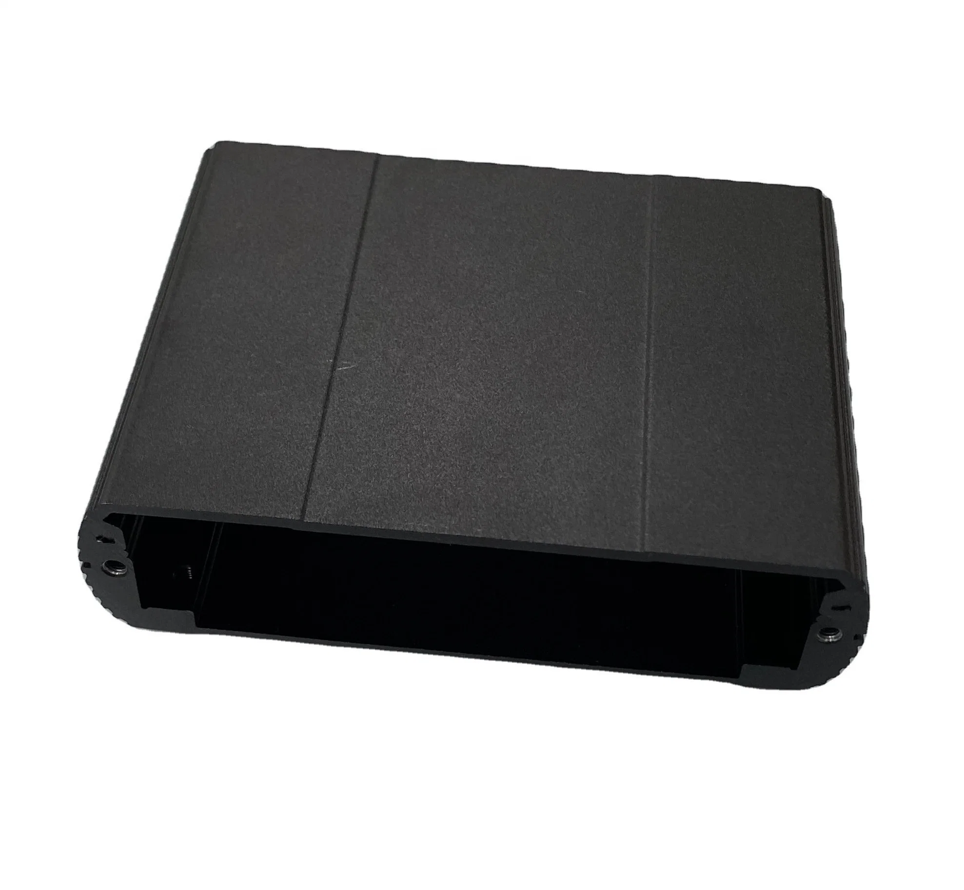 Anodized Black Small Aluminum Extrusion Heatsink Box, Electronic Device Mobile Power Case