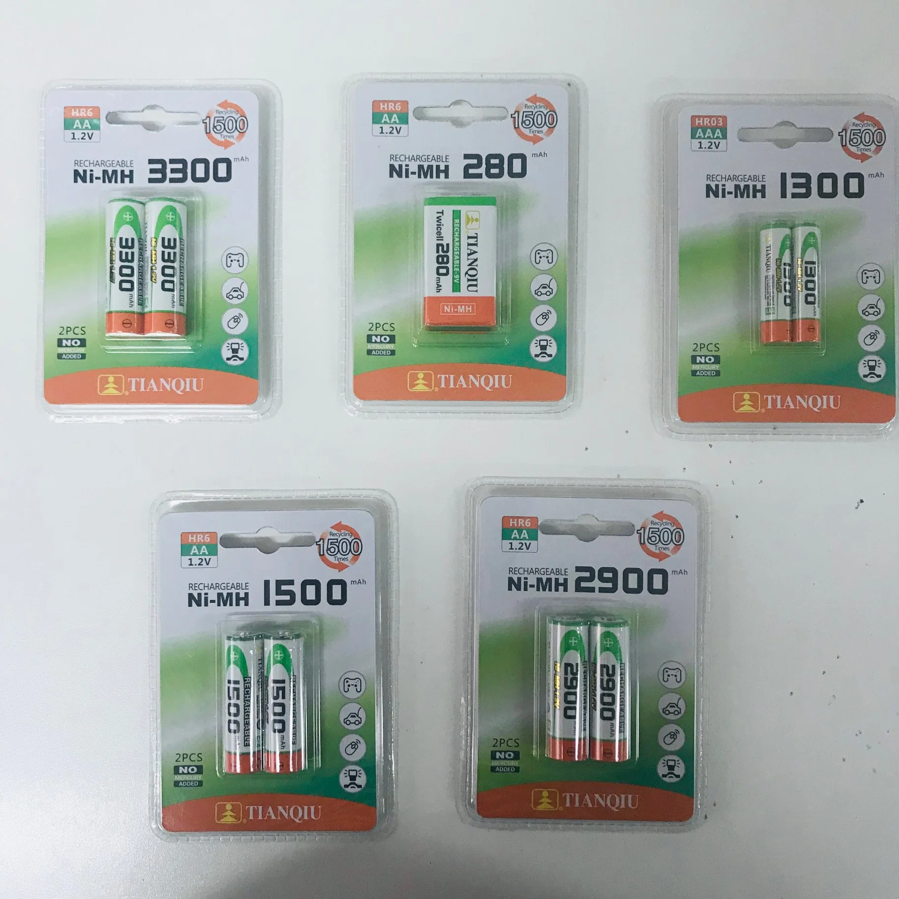 Factory Supply AA Ni-MH Rechargeable Battery 1500mAh Toy Battery AAA Alkaline Battery Manufacturer