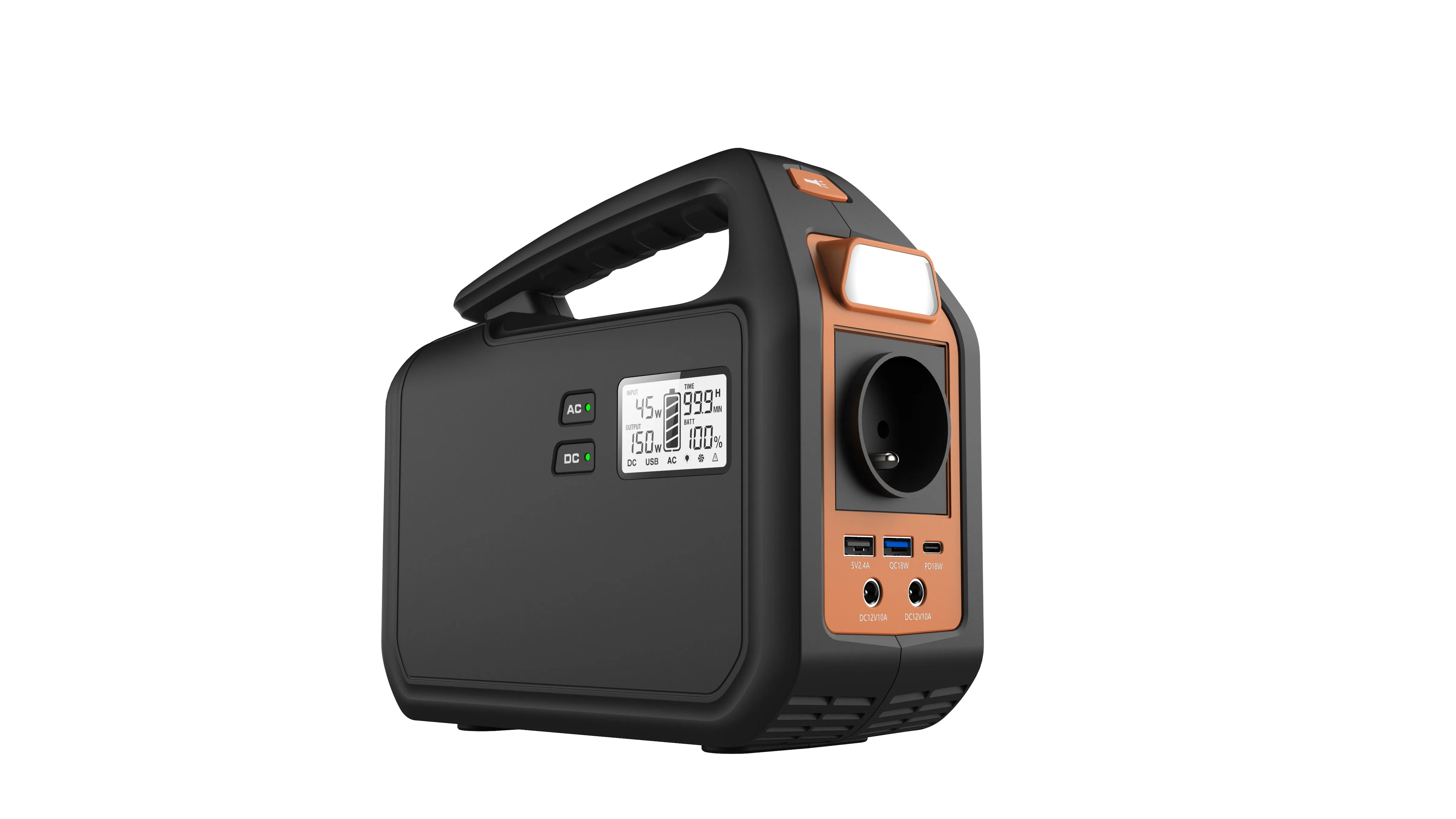 Sistema portátil solar 150watts 155wh batería recargable y cargador