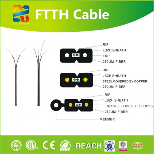 Venta caliente de fibra óptica de alta calidad Cable FTTH