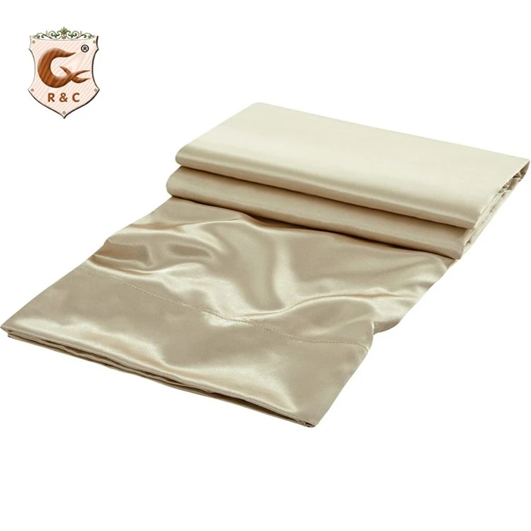 Factory Promotion Soft Silky Sheets Set Fitted Sheet Summer Satin Bedding Set