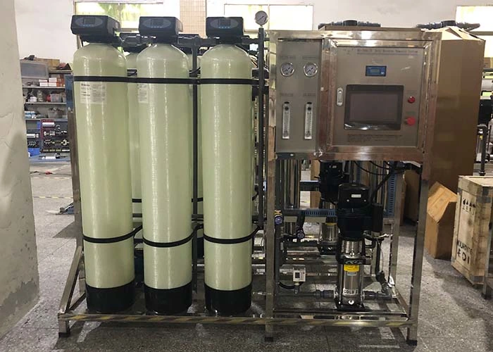 HMI PLC Control 500 Liters Per Hour Drinking Water RO Purification Machine