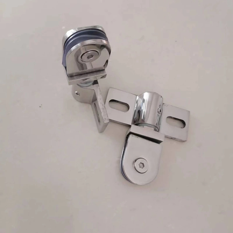 Bathroom Glass Door Clip/Clamp/Hinge Rotating Door Shaft Zinc Alloy and Stainless Steel