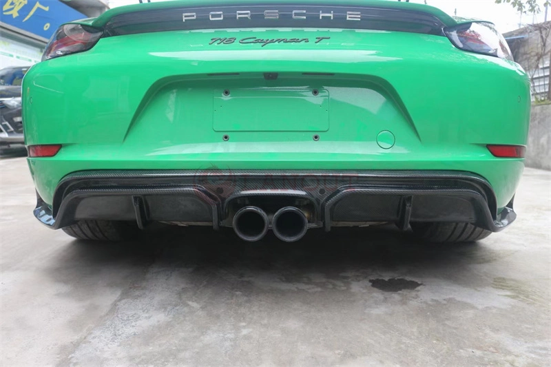 Para o lado traseiro do lábio dianteiro em fibra de carbono Porsche 718 Saída de ar lateral da aba traseira da saia
