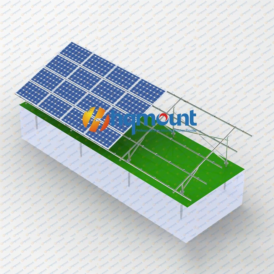 Fix Rack Above Concrete Base Aluminum Rail Photovoltaic Stent