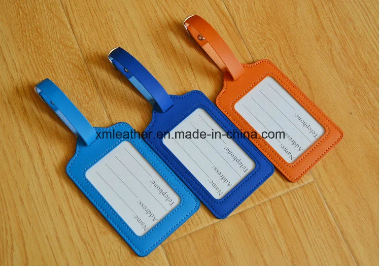 Multi Color Faux Leather Travel ID Tag for Luggage