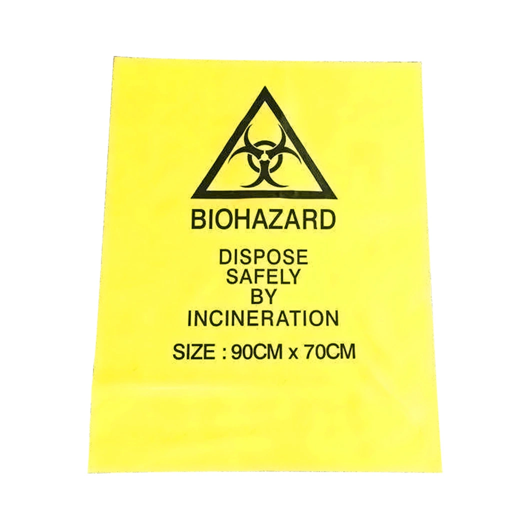 Medical Biohazard Waste Bags Yellow Disposable Plastic Biohazard Garabge Bags