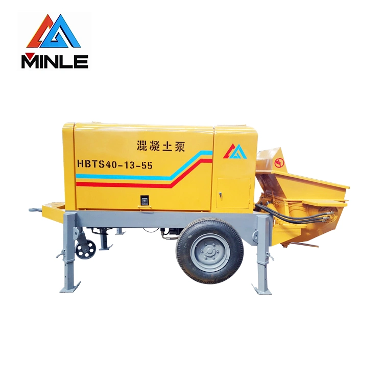 Cement Pump Trailer Mounted Diesel Concrete Pump Car Hbts80 Exported to Philippines