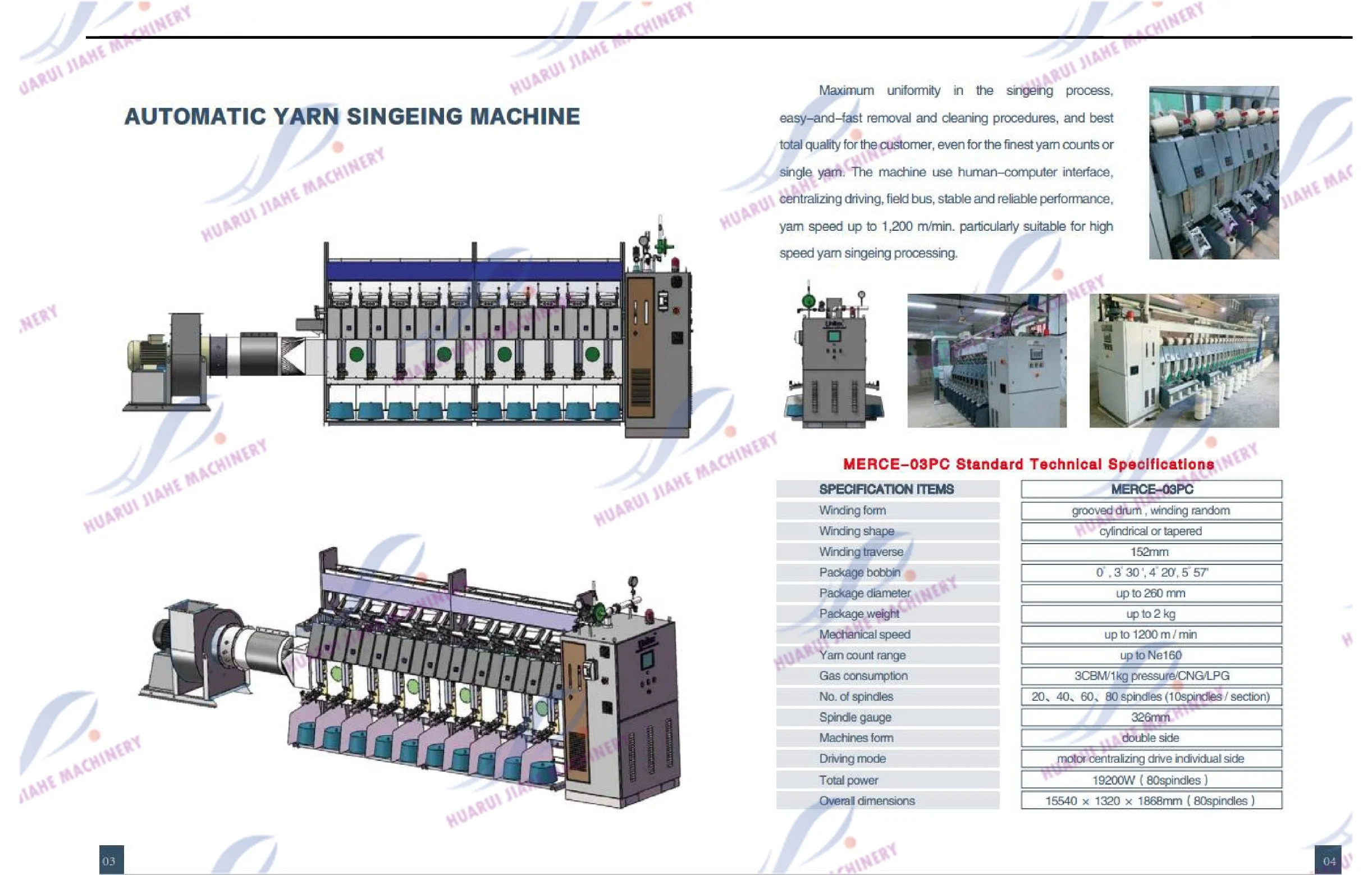 Singeing Machines for Fabric Gassing Frame, Double-Sided Yarn Singeing Machines Machine with Natural Gas/Liquefied Petroleum Gas