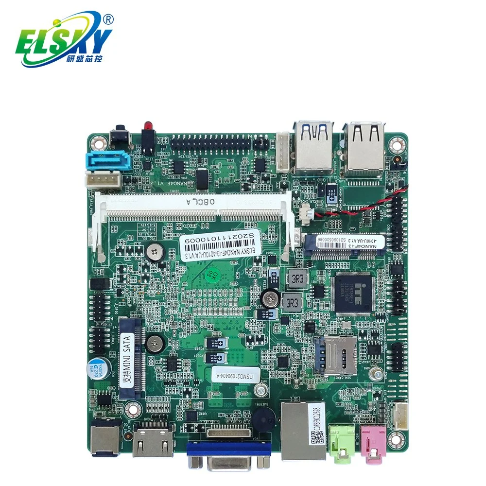 Elsky Nano-Itx Motherboard Nano4f with CPU Haswell 4th Gen Core I3-4010u 4030u 1*RJ45 LAN & Dual LAN Support 4K Display