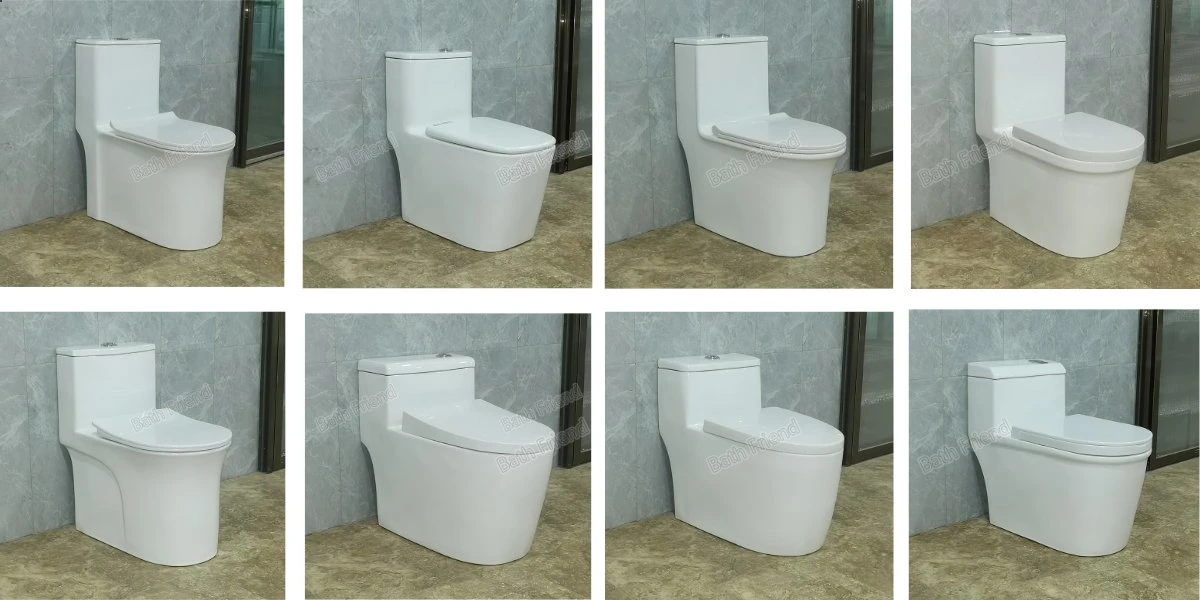 Modern Round Ceramic Low Water Tank Rimless Flush Siphonic One Piece Wc Bathroom Toilet Bowl