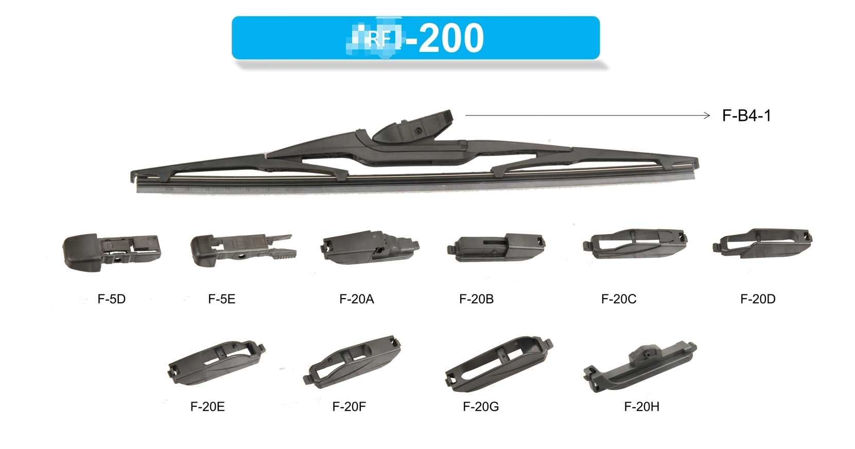 New Design All SUV, Pick-up Multi-Function Multi-Adaptors Rear Windows/Windshield/Windscreen Wiper Blade for Passenger Cars (RF-200)