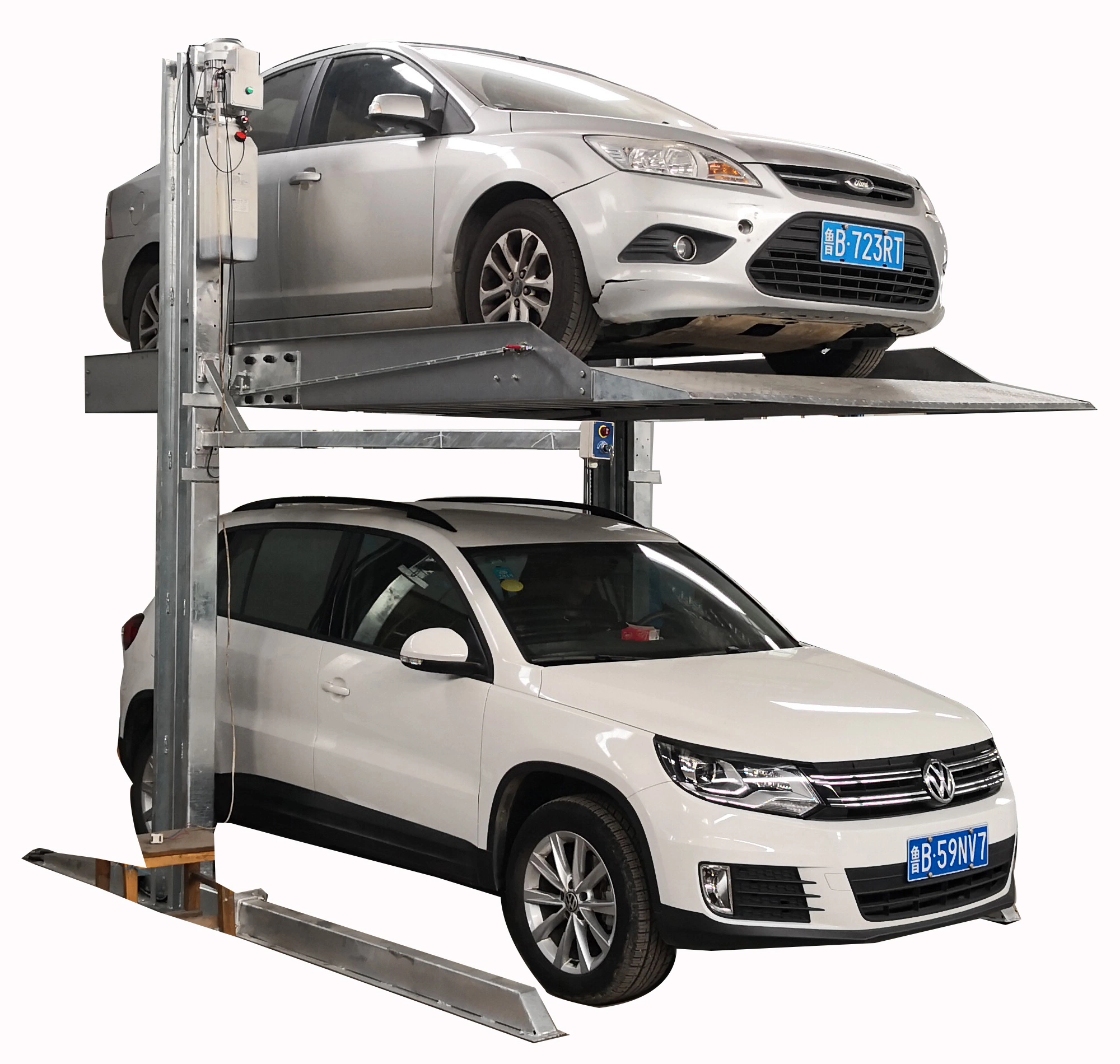 2 Cars Parking Lift Home Garage 2 Level Car Parking Lift System