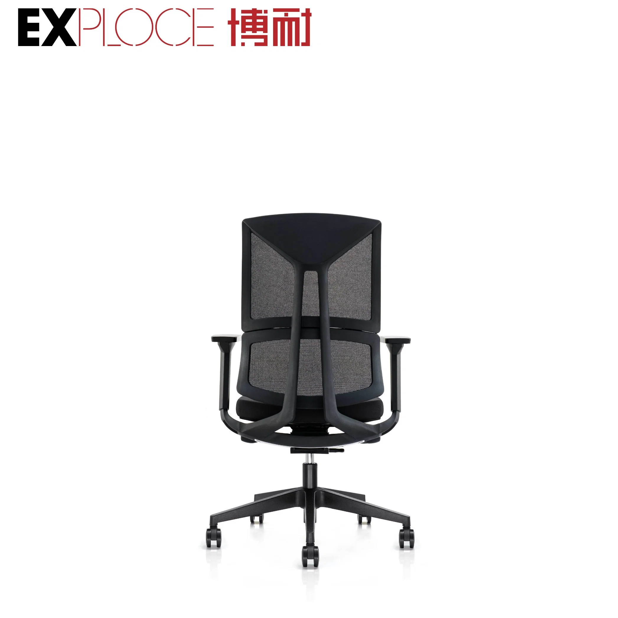 High quality/High cost performance Middle Back Medical Swivel Lumber Support Staff Office Desk Mesh Chair for Computer