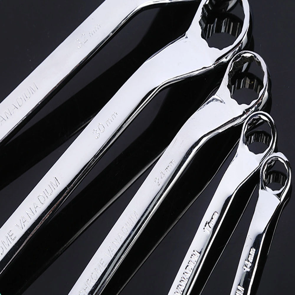 Double End Box Wrench Mirror Chrome Plated Electrophoretic 45 Steel with Complete Specifications and Large Quantity, Which Can Be Labeled