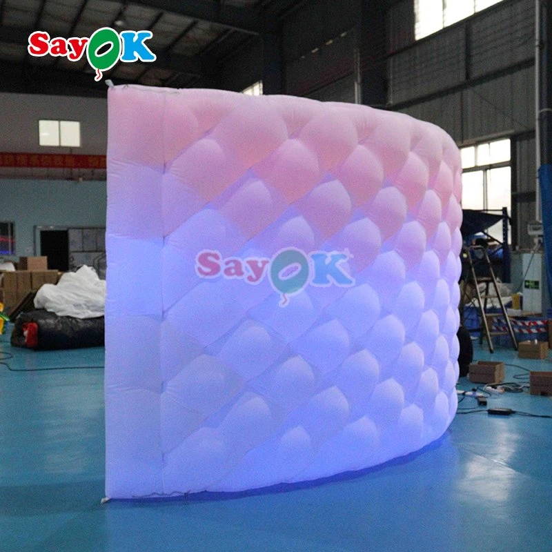 Customized Indoor LED Inflatable Photo Booth Wall Inflatable Air Wall for Sale