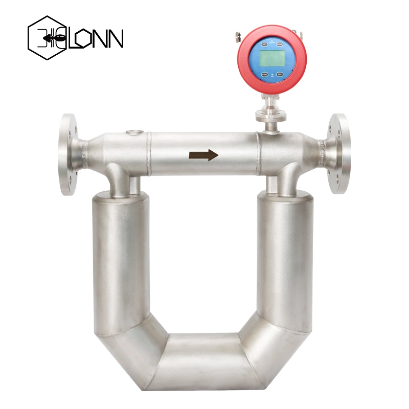 0.1 grado de precisión del medidor de caudal másico de Coriolis digital para medir el aceite comestible