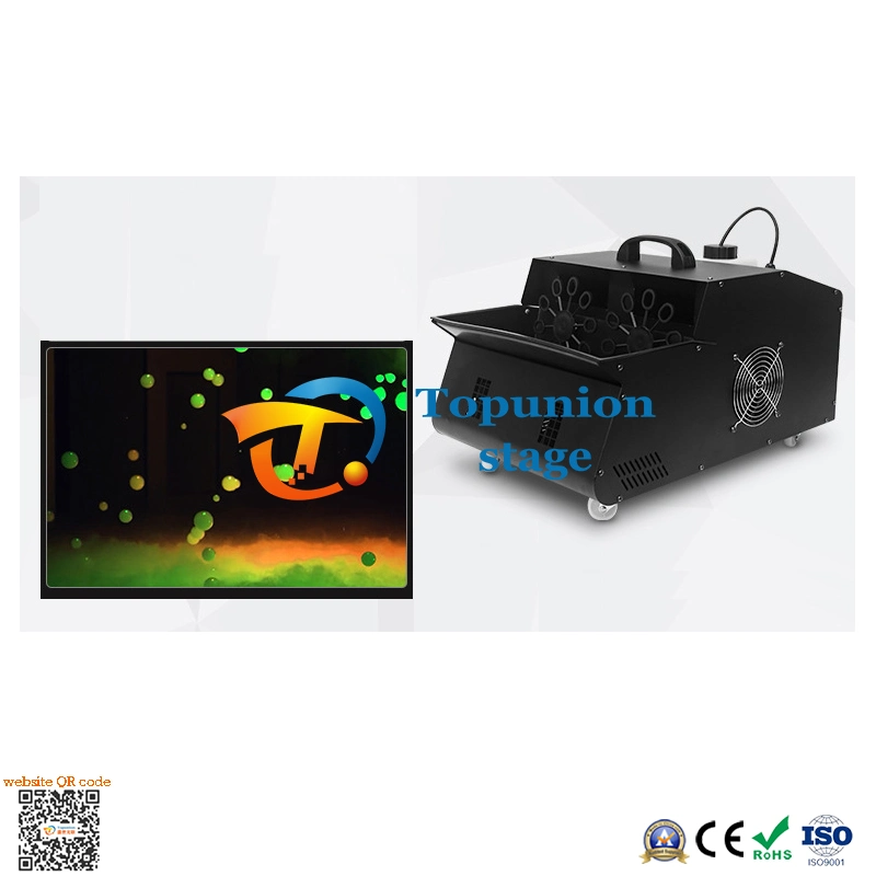 DMX 512 1500W LED Smoke Bubble Machine LED Bubble Remote Control Flame Equipment