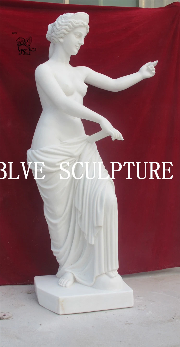 La fabricación de la estatua de mármol tallado en piedra de la belleza decoración de Jardín de Esculturas Mfsg-91