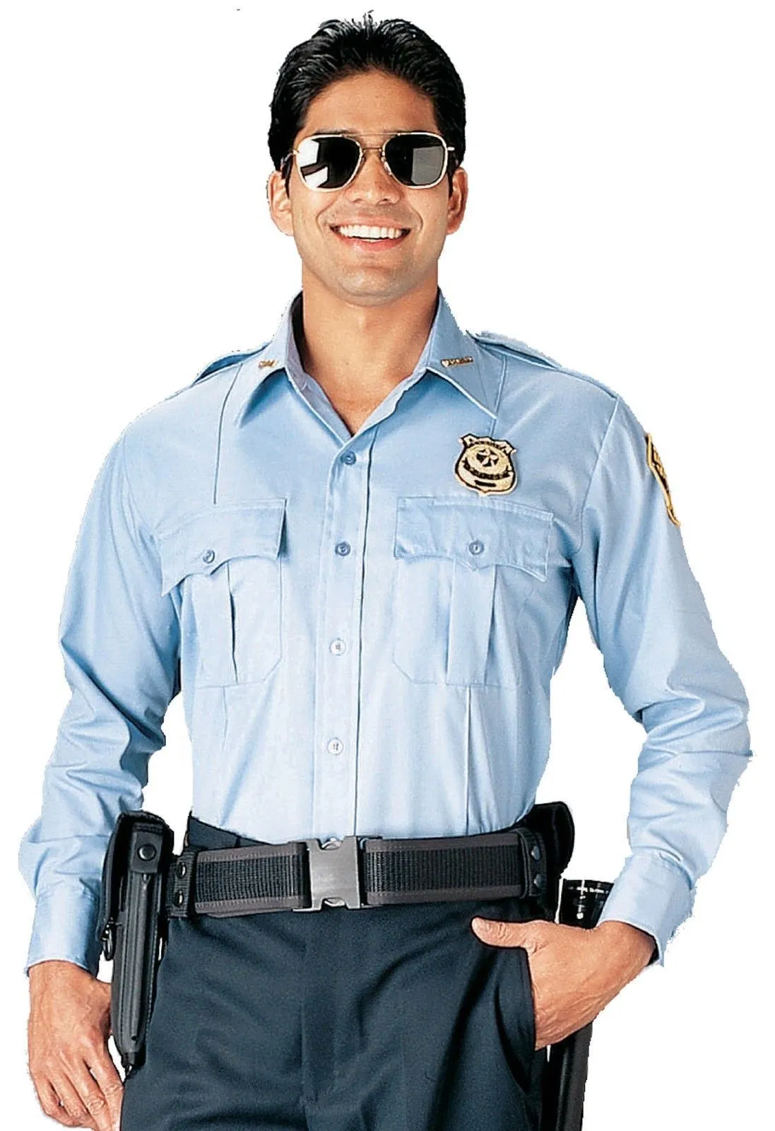 OEM Summer Personal Men Blue Ecurity Guard Work Uniforms Long Sleeve Shirts for Men