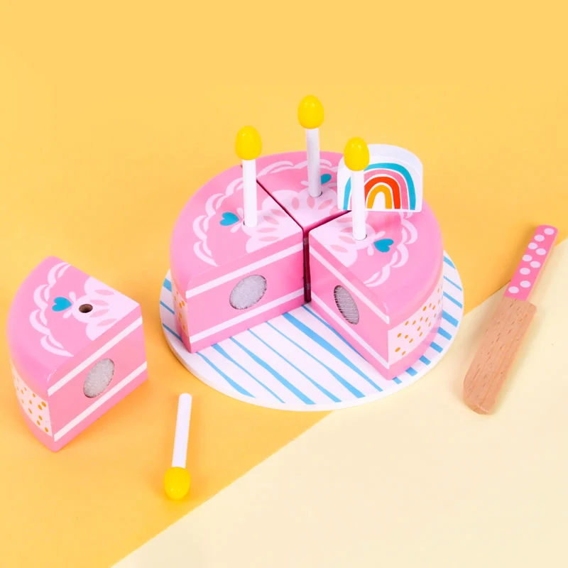 DIY Holz Pretend Spiel Küche Mini Kuchen Spielzeug Set