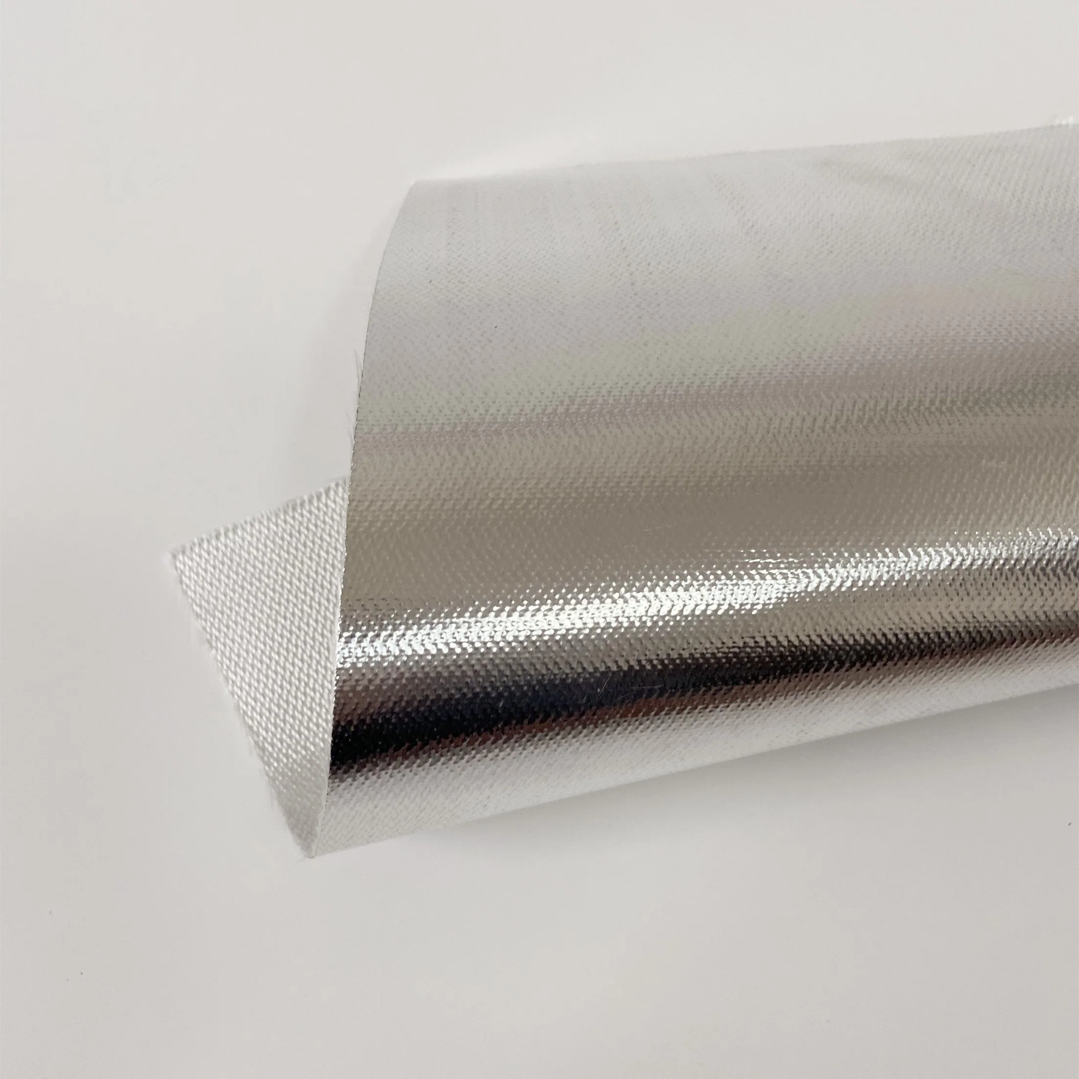 Hitzebeständig Wasserdicht Silber Aluminium Folie Laminiert Fiberglas Tuch Thermal Feuerfeste Isolationstextilien