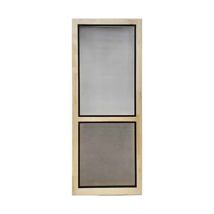 Heavy Duty House Door Style Pine Finger Joint Stiles Wood Screen Door