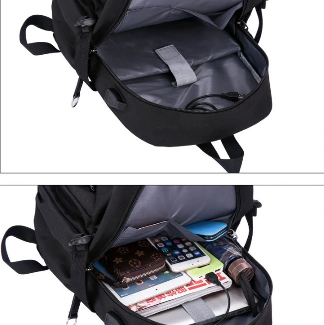 Novo Design à prova de mochila anti-roubo de Nylon viagens escolares Backpack Zipper mulheres bag bolsa notebook personalizado de carregamento USB