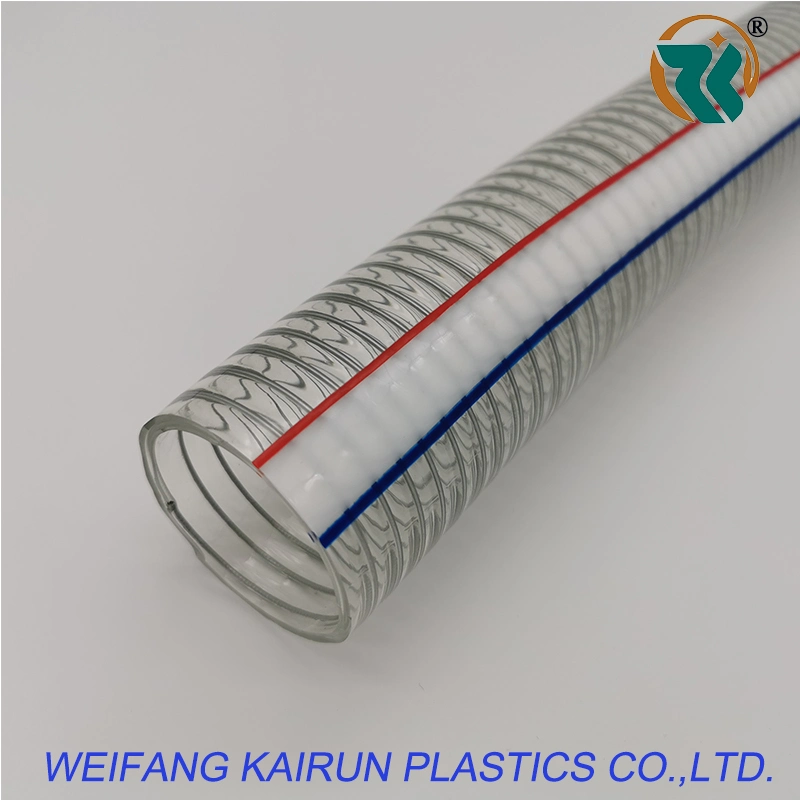 Industry Pump Lines Factory Price High Low Pressure Resistant Transparent PVC Steel Wire Reinforced Soft Hose