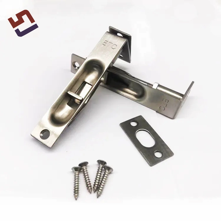 L Type Stainless Steel Safety Latch Lever Flush Sliding Door Lock Bolt Spare Parts