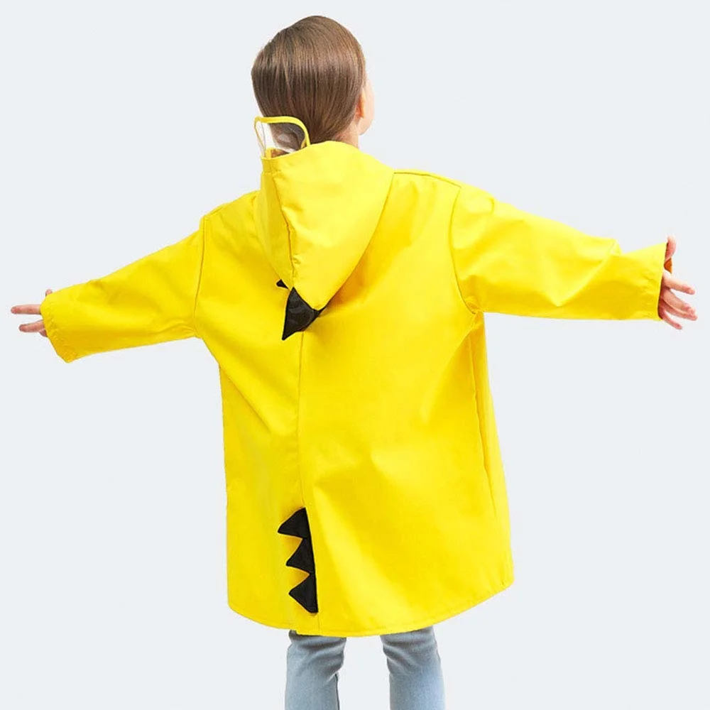 Kids Rain Coat, 3D Cartoon Dinosaur Children Toddler Rainwear Jacket Poncho for Boy Girl