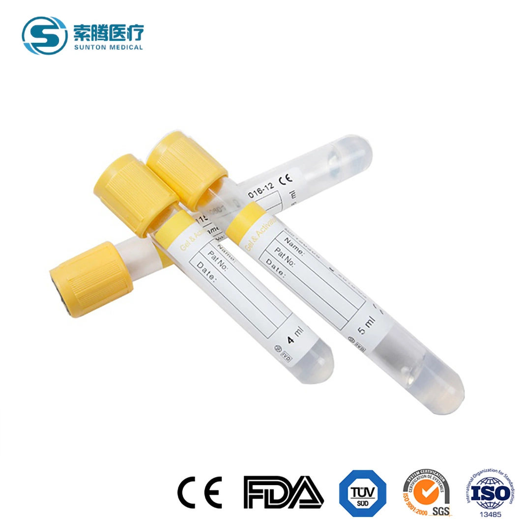 Sunton Quality Medical Vacuum Blood Collection Tube China Disposable Vacuum Blood Tube Factory Wholesale Custom Surgical Vacuum Blood Collection Tube