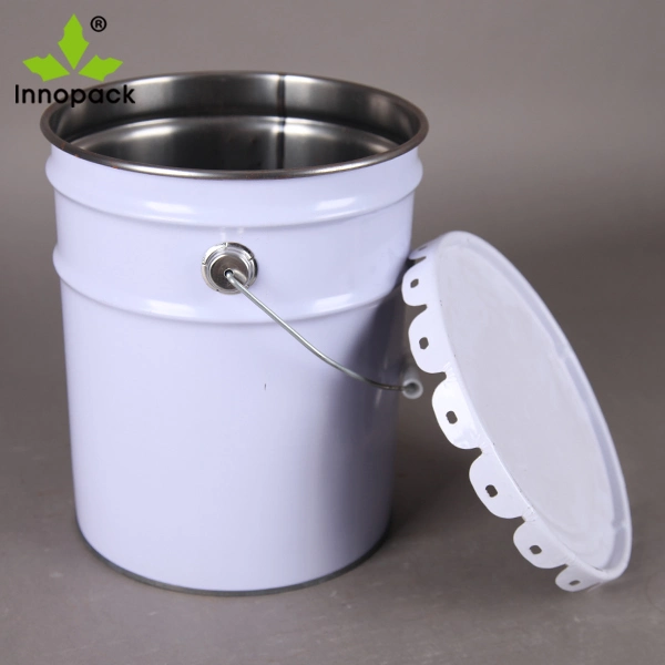 20L Round Metal Waste Container with Lace Metal Lid