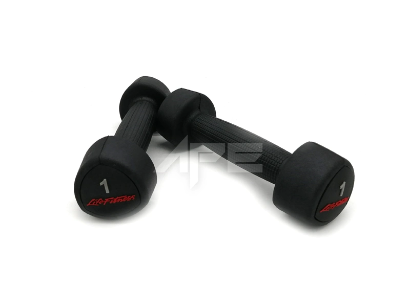 Ensemble de haltères de gym Fitness Black Rubber Triangle