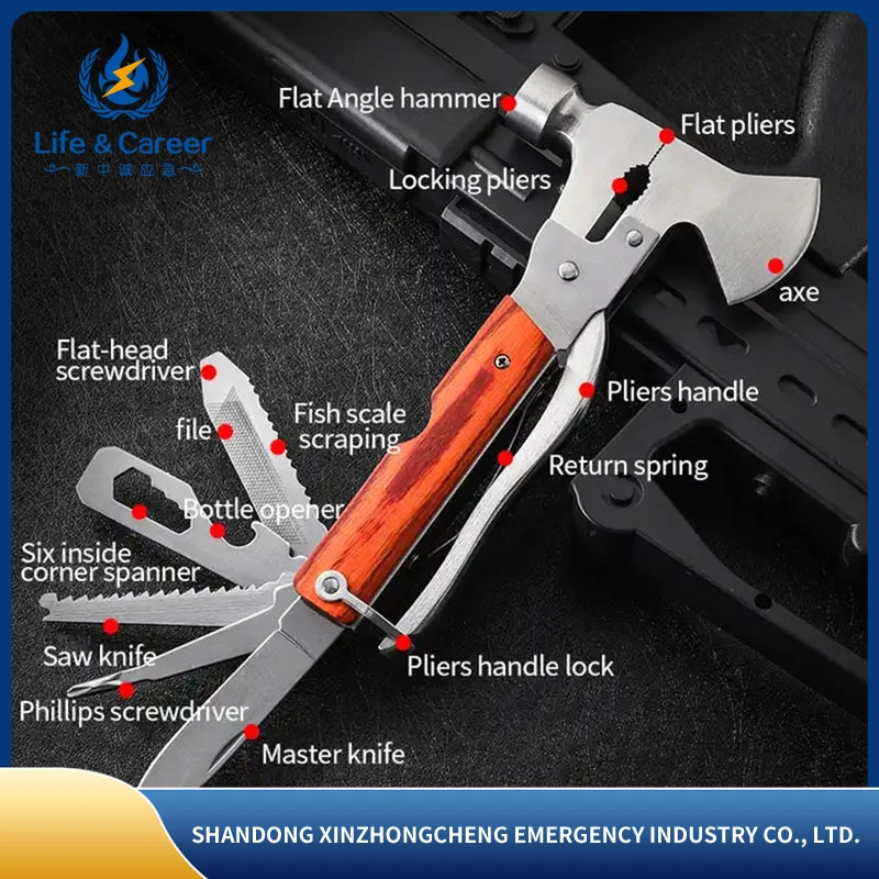 15 in 1 Aluminum Handle Tools Multi-Functional Camping Outdoor Survival Portable Tactical Axe