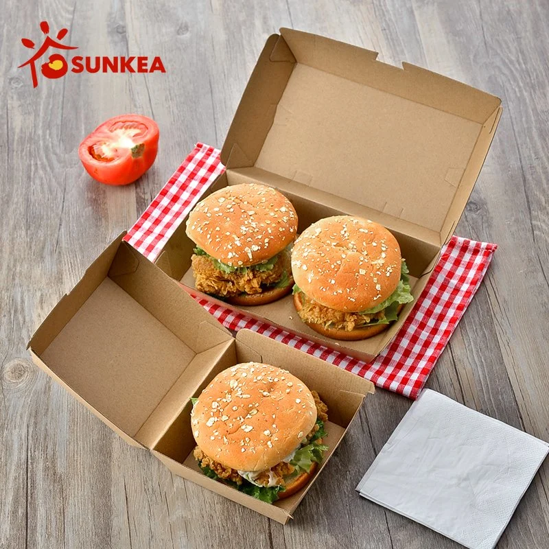 Wholeale Disposable Take Away Food Grade Customized Printing High quality/High cost performance  Hamburger Lunch Box